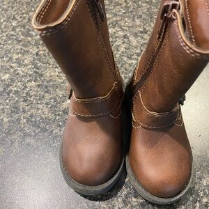 Carters Brown Leather Kids Boots